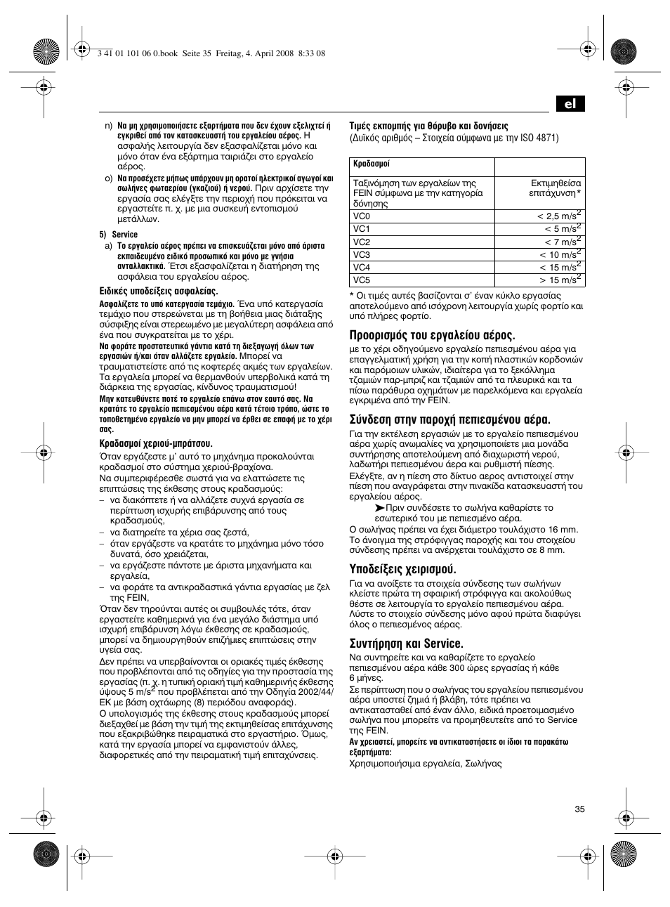 Úôôúèûìﬁ˜ щф˘ въб·пв›ф˘ ·¤ъф, У‰выл ыщлу ·ъф¯‹ вивым¤уф˘ ·¤ъ, Аф‰в›нви˜ ¯виъиымф | Ущ‹ълыл о·и service | Fein MOtlx_6_25 User Manual | Page 35 / 70