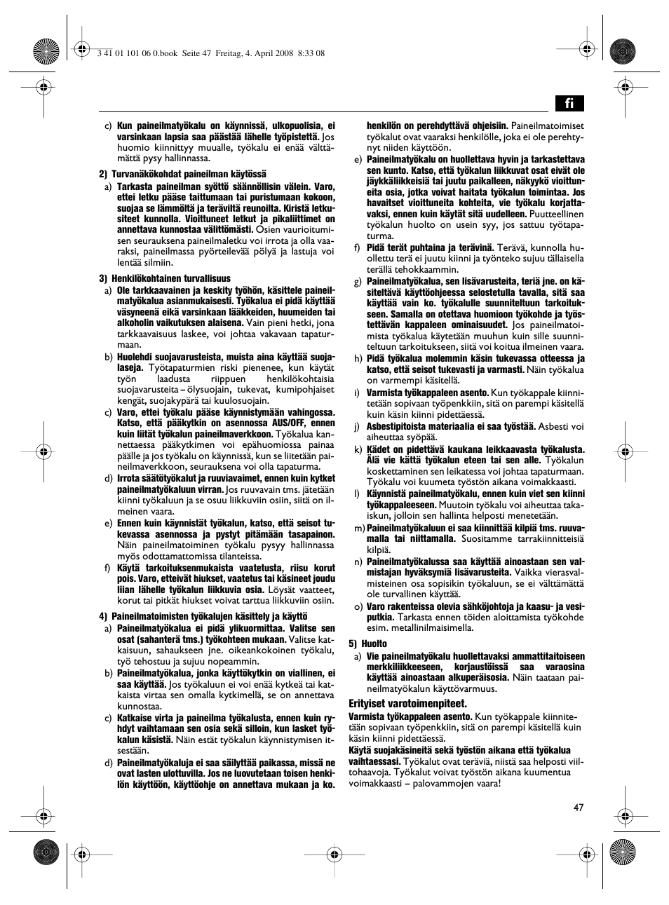 Fein MOtlx_6_25 User Manual | Page 47 / 70