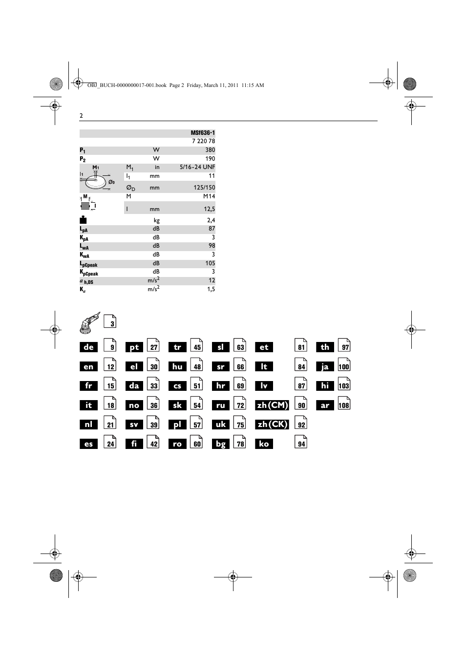 Fein MSf 636-1 User Manual | Page 2 / 108