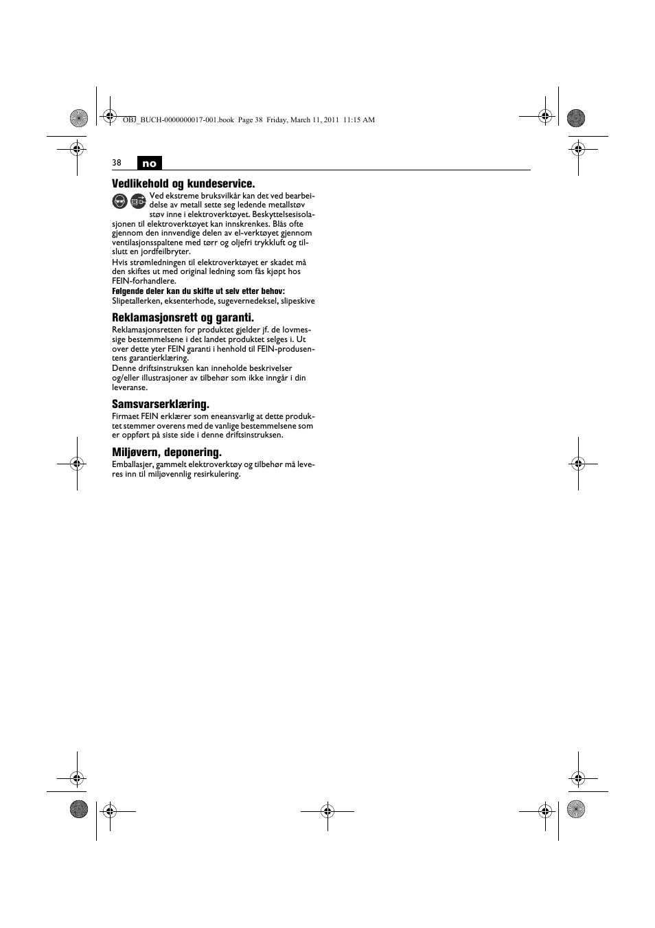 Fein MSf 636-1 User Manual | Page 38 / 108