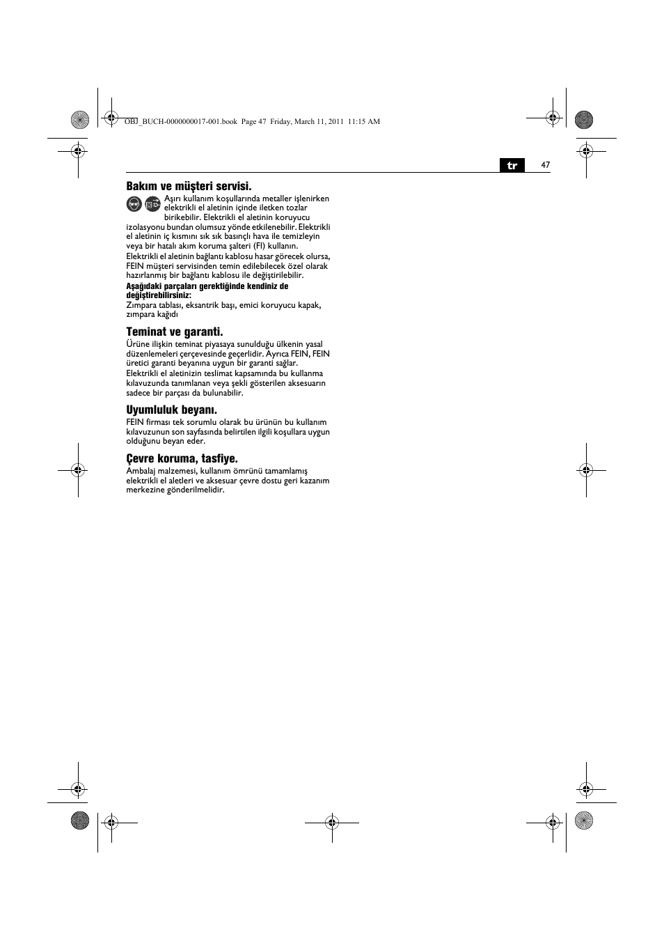 Fein MSf 636-1 User Manual | Page 47 / 108