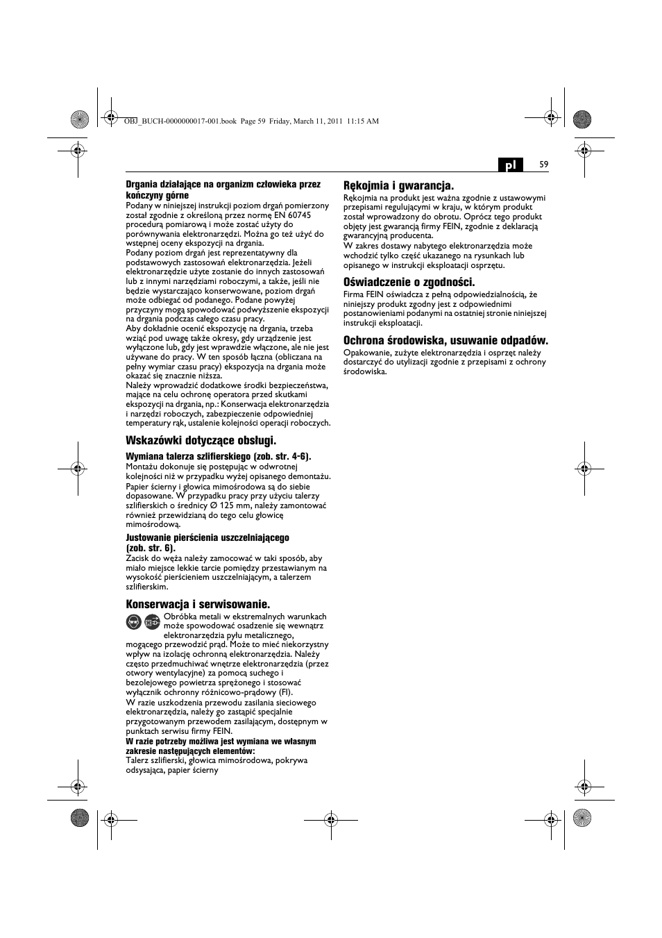 Fein MSf 636-1 User Manual | Page 59 / 108