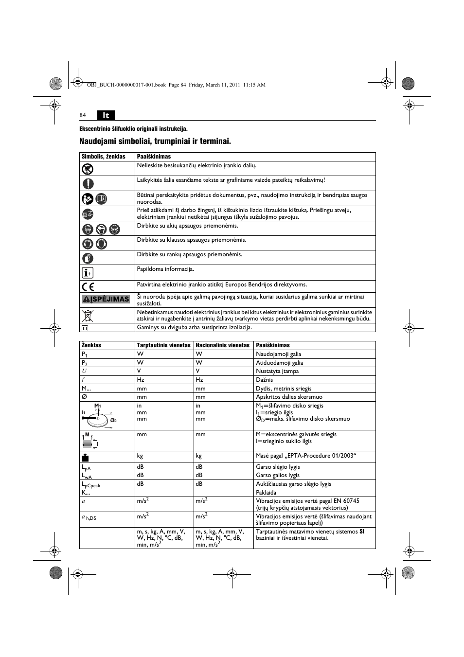 Naudojami simboliai, trumpiniai ir terminai | Fein MSf 636-1 User Manual | Page 84 / 108