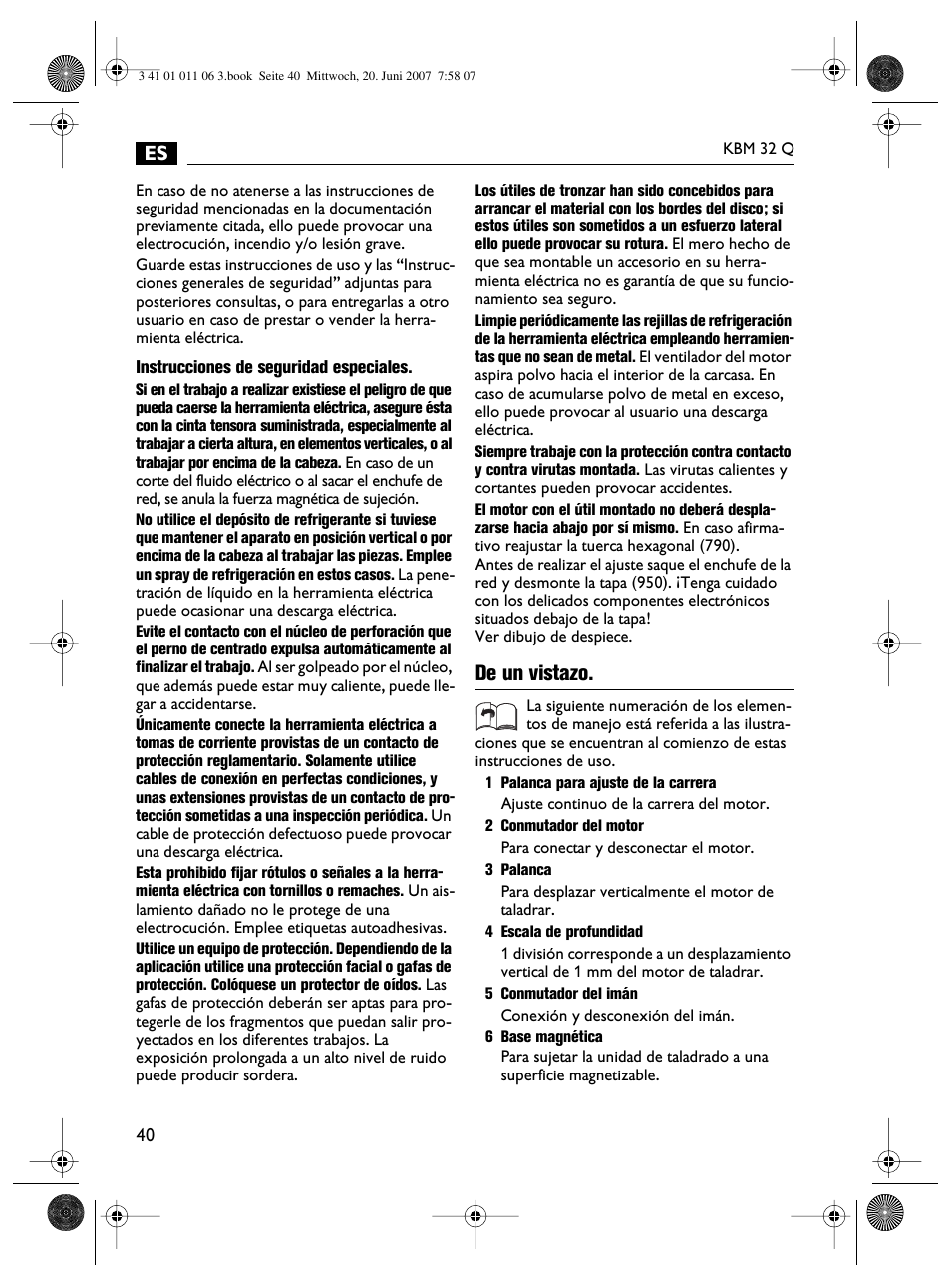 De un vistazo | Fein KBM32Q User Manual | Page 40 / 121