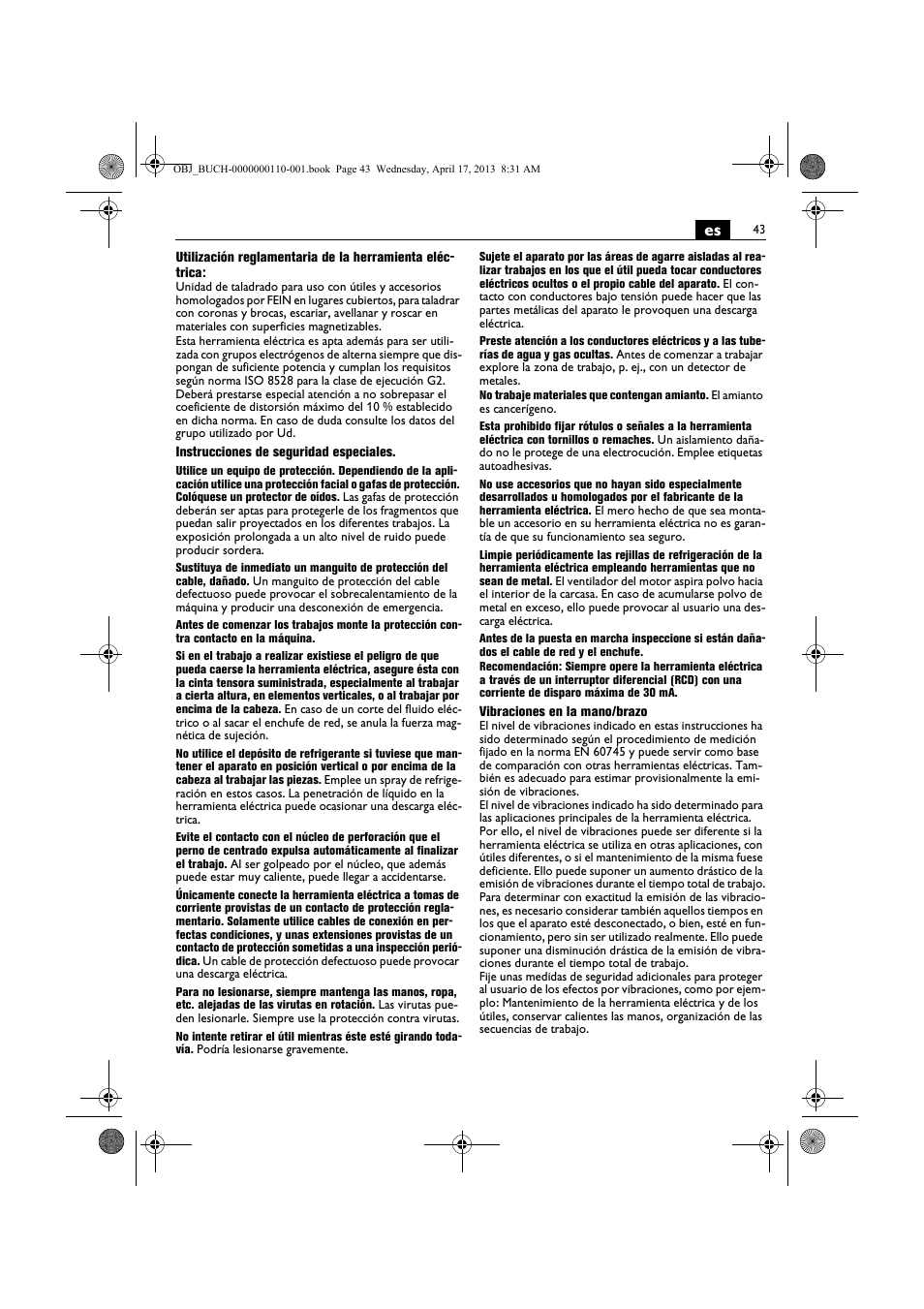 Fein KBM65U User Manual | Page 43 / 162
