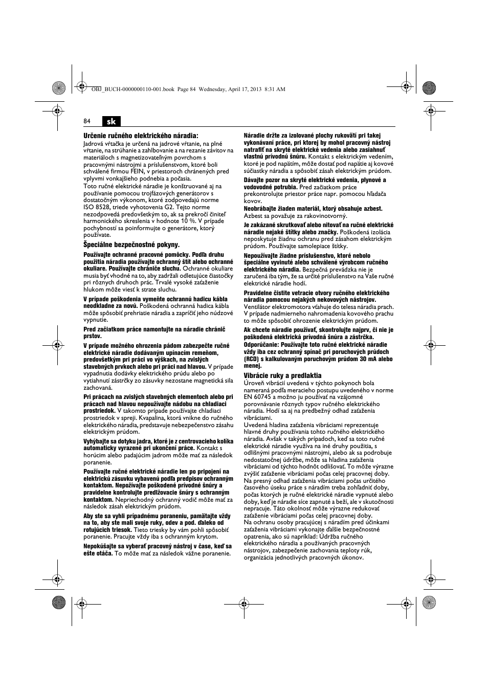 Fein KBM65U User Manual | Page 84 / 162