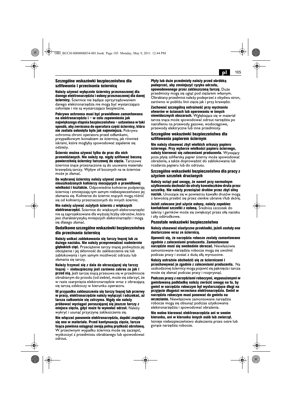 Fein WSG 14-70E User Manual | Page 105 / 195