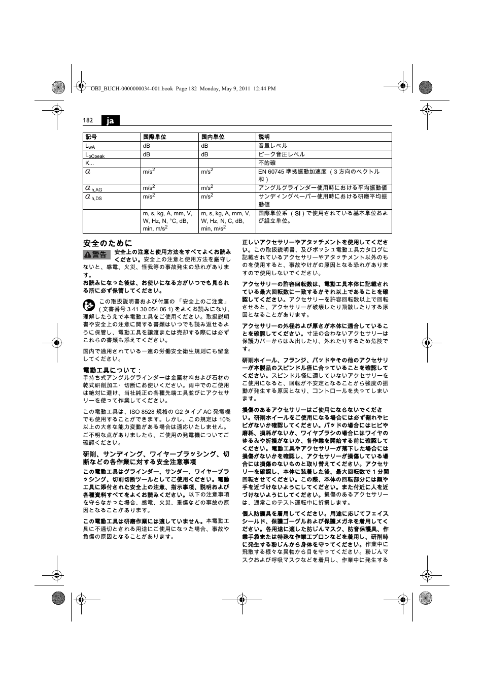 安全のために | Fein WSG 14-70E User Manual | Page 182 / 195