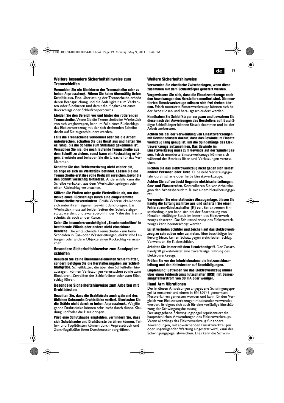 Fein WSG 14-70E User Manual | Page 19 / 195