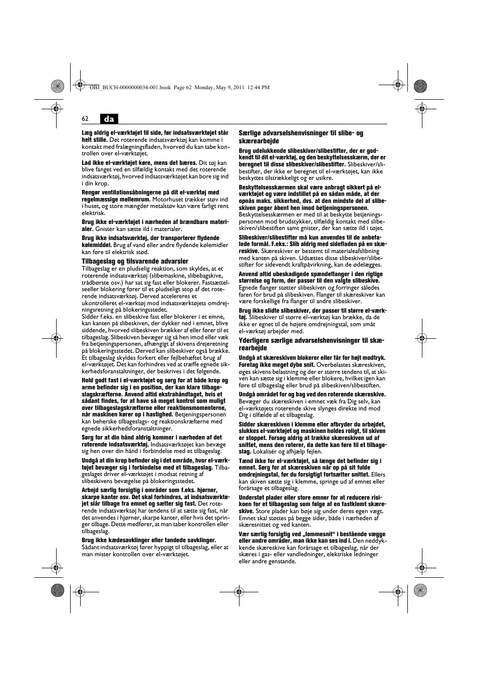 Fein WSG 14-70E User Manual | Page 62 / 195