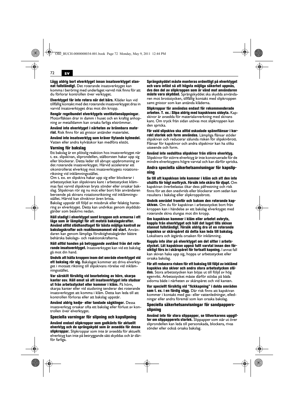 Fein WSG 14-70E User Manual | Page 72 / 195