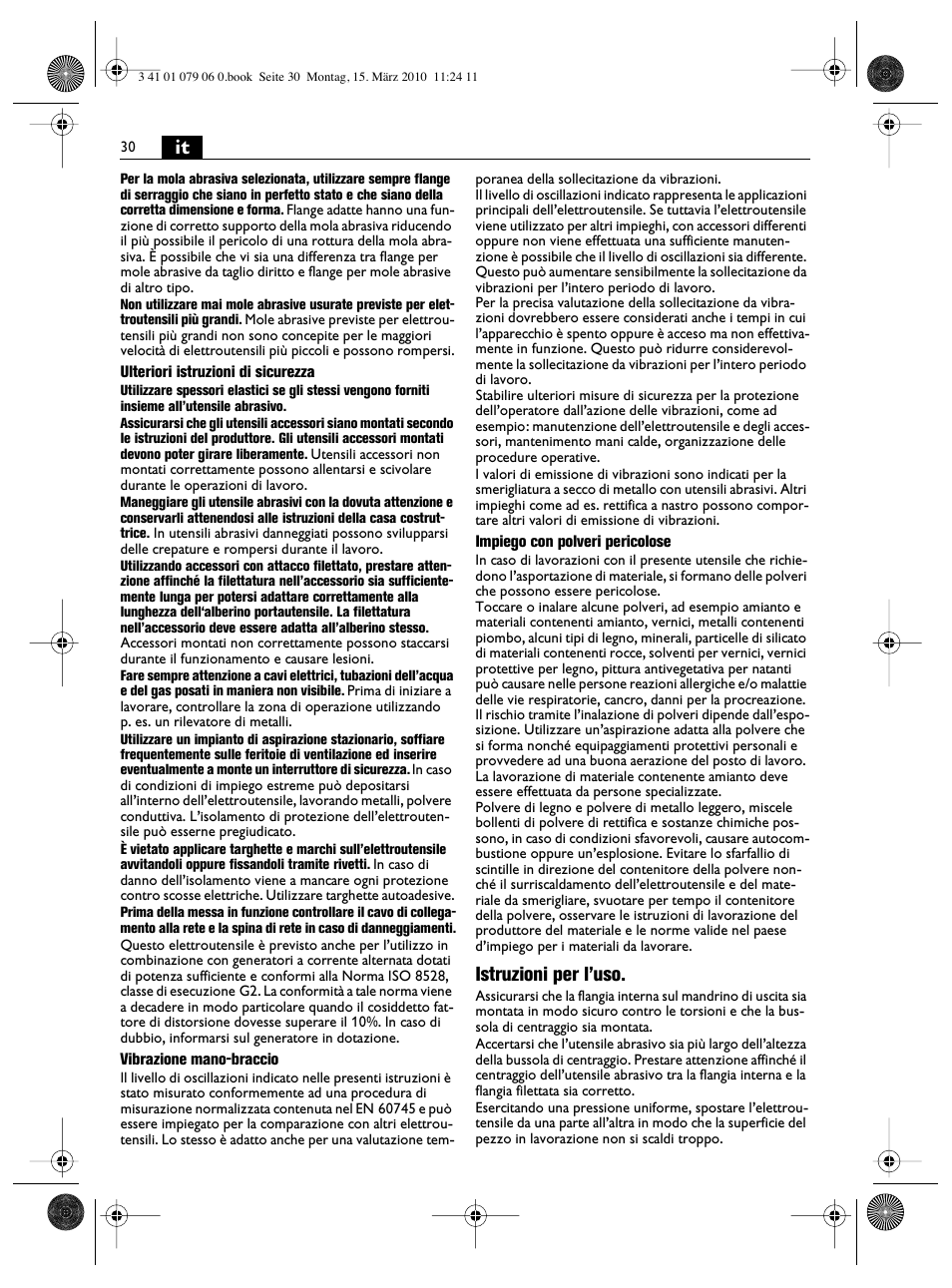 Istruzioni per l’uso | Fein MShy_664_1 User Manual | Page 30 / 96