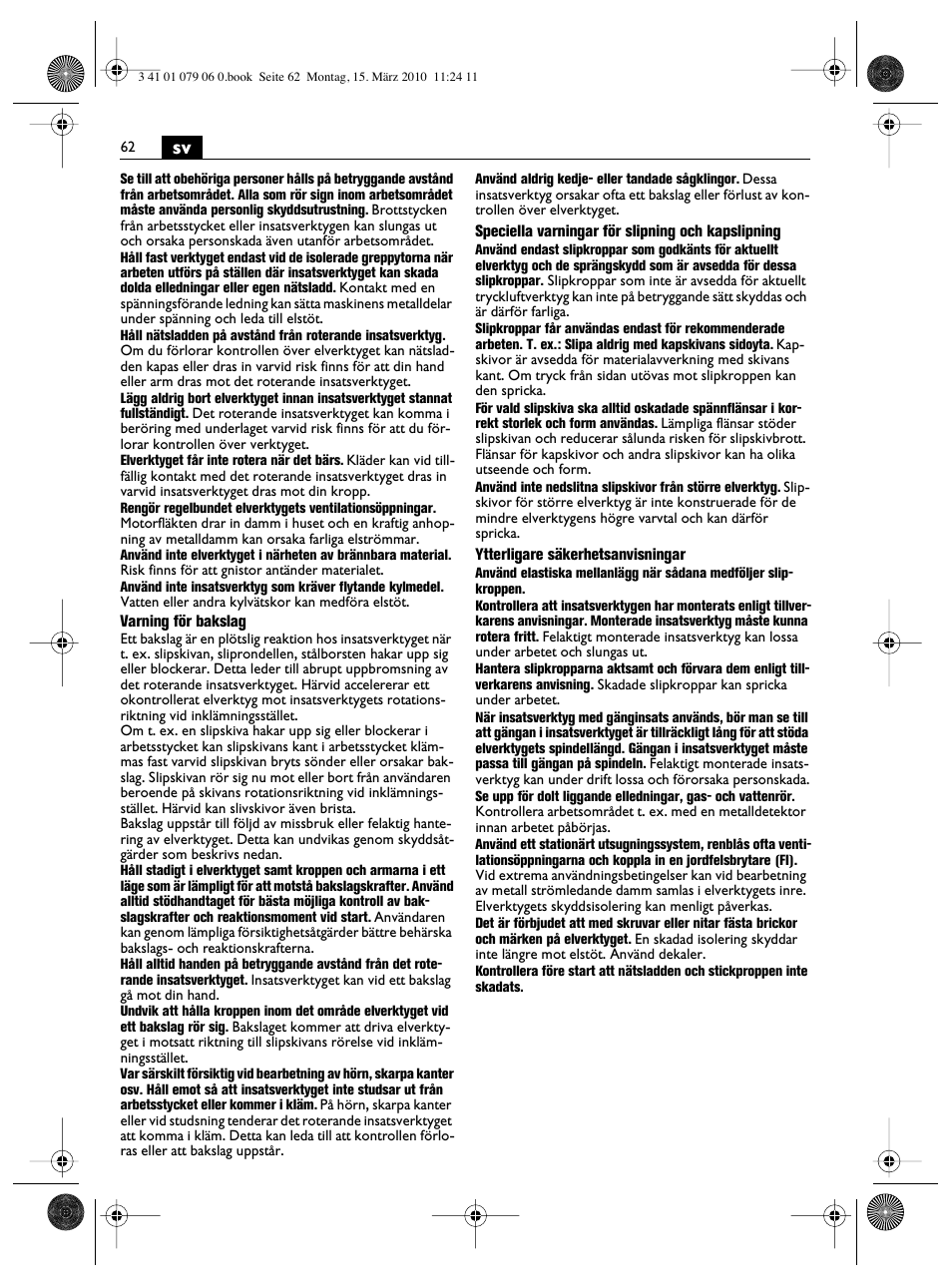 Fein MShy_664_1 User Manual | Page 62 / 96