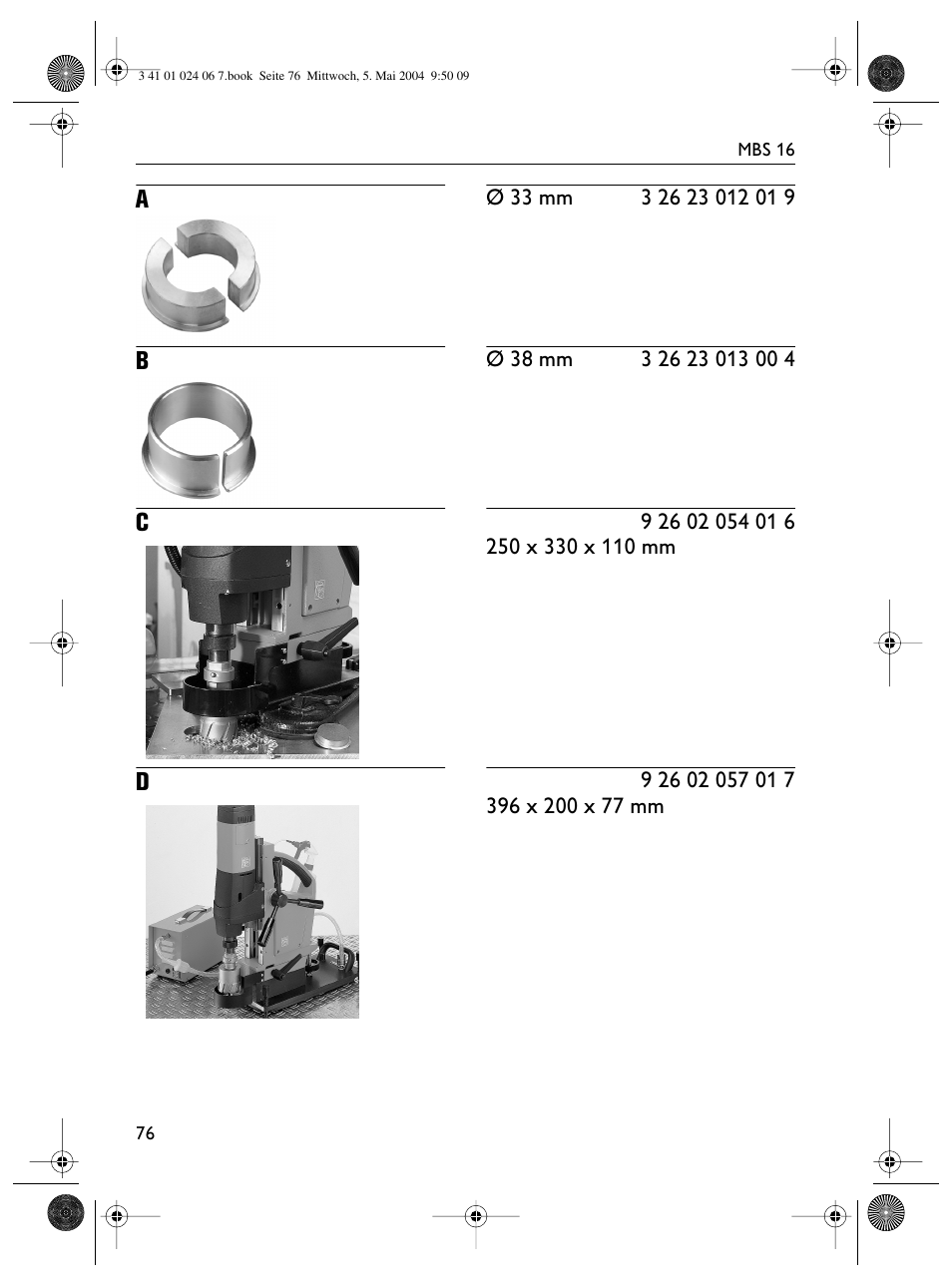 Fein MBS16 User Manual | Page 76 / 78