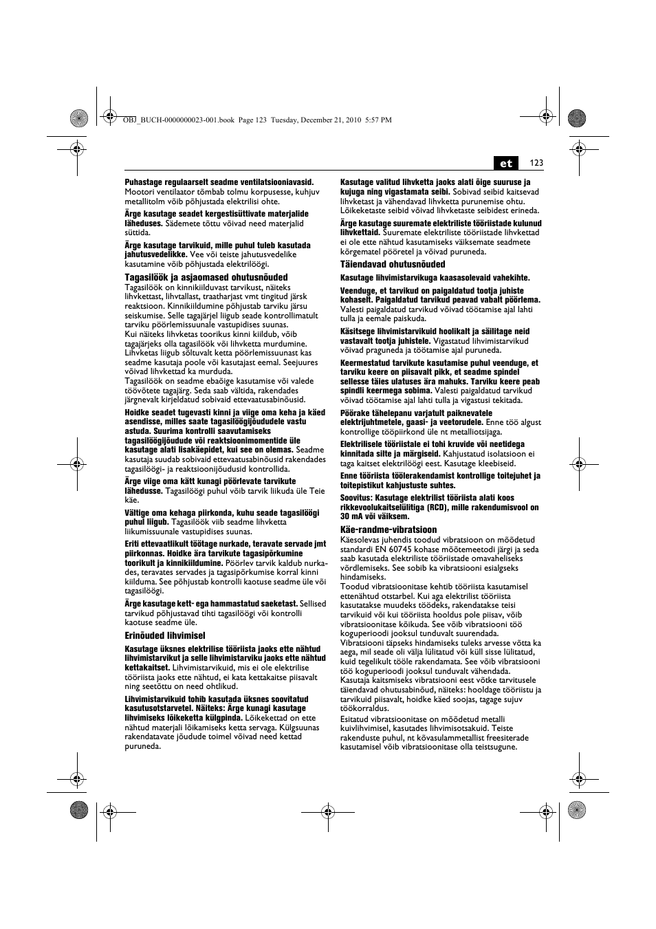 Fein MShy_648-1Z User Manual | Page 123 / 164