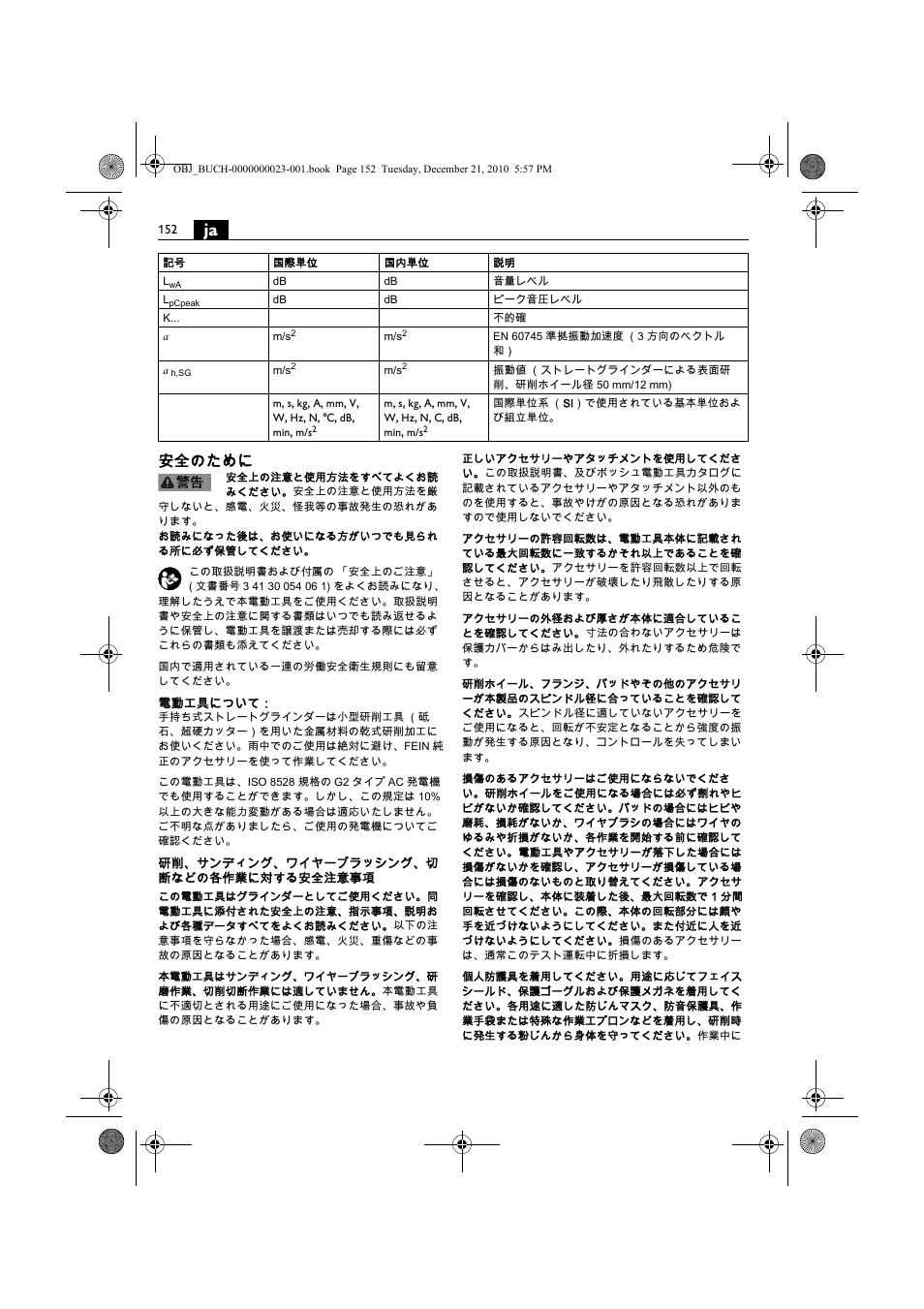 安全のために | Fein MShy_648-1Z User Manual | Page 152 / 164