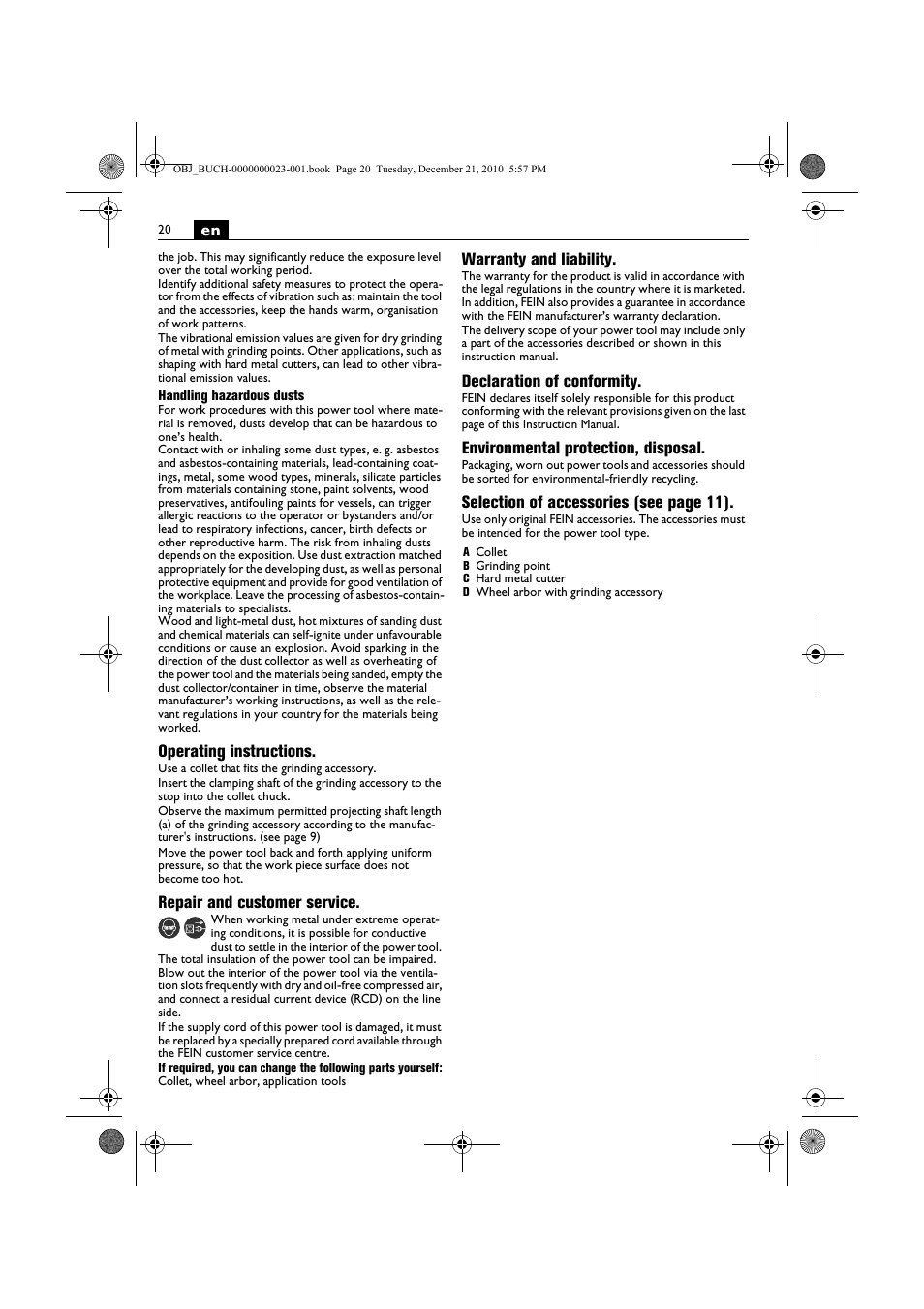Fein MShy_648-1Z User Manual | Page 20 / 164