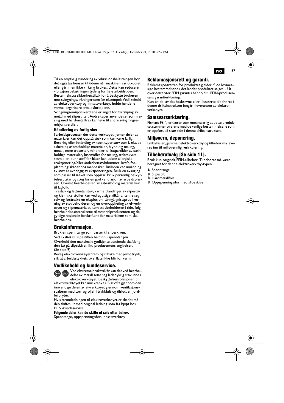 Fein MShy_648-1Z User Manual | Page 57 / 164