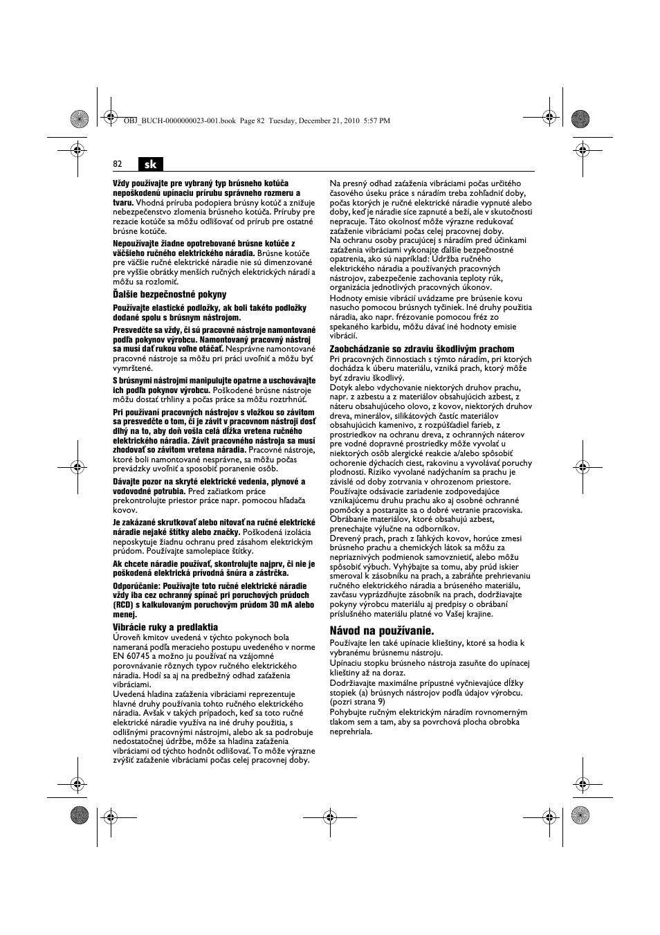 Návod na používanie | Fein MShy_648-1Z User Manual | Page 82 / 164