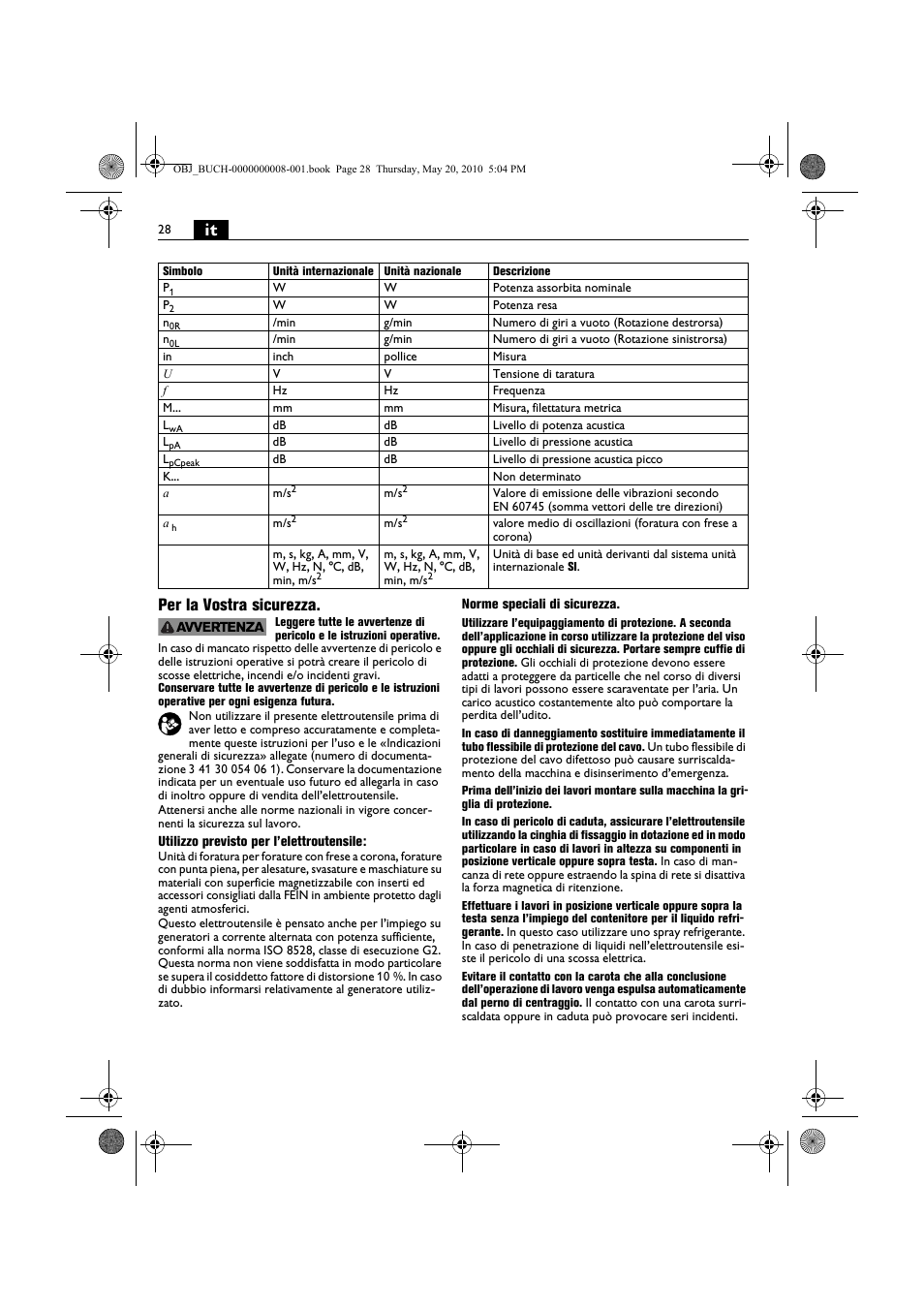 It per la vostra sicurezza | Fein KBM80auto User Manual | Page 28 / 148