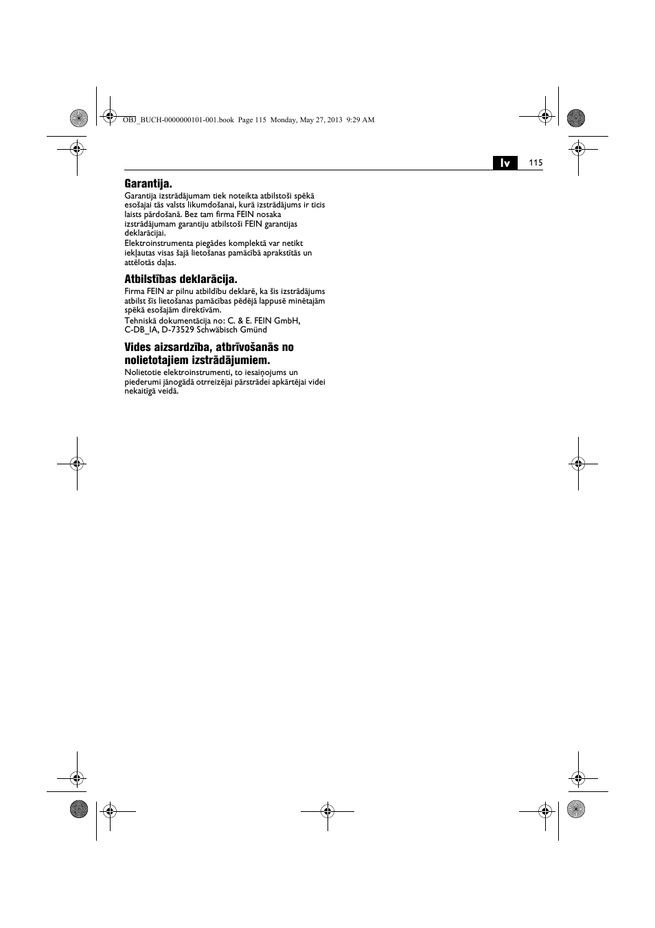 Fein BSS 2.0E User Manual | Page 115 / 138