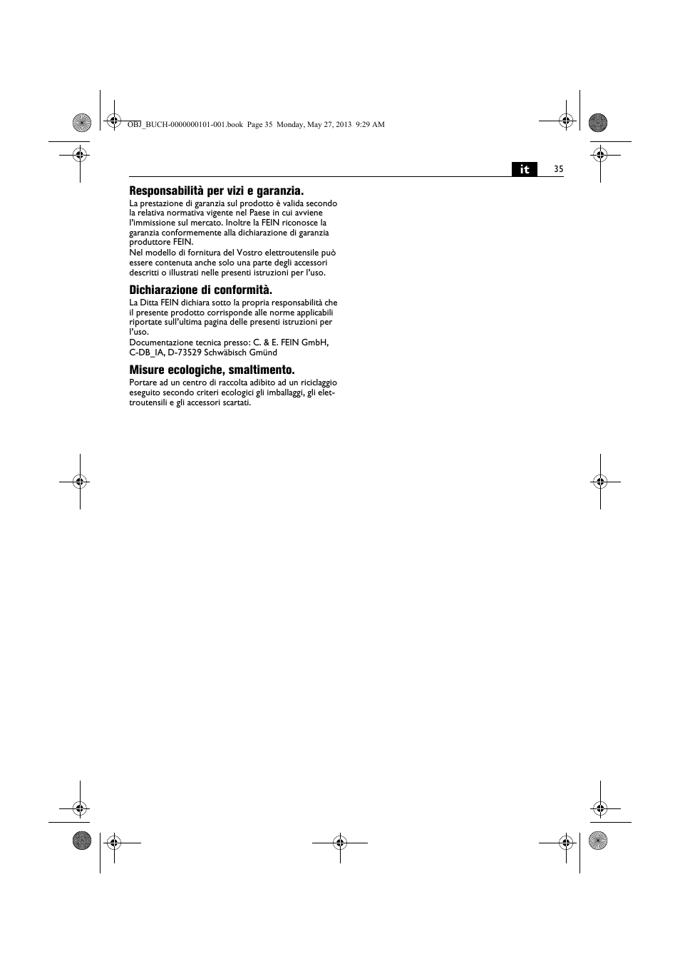 Fein BSS 2.0E User Manual | Page 35 / 138