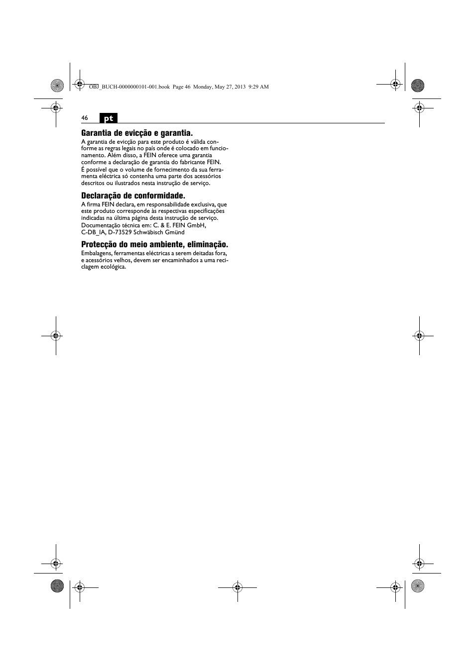 Fein BSS 2.0E User Manual | Page 46 / 138