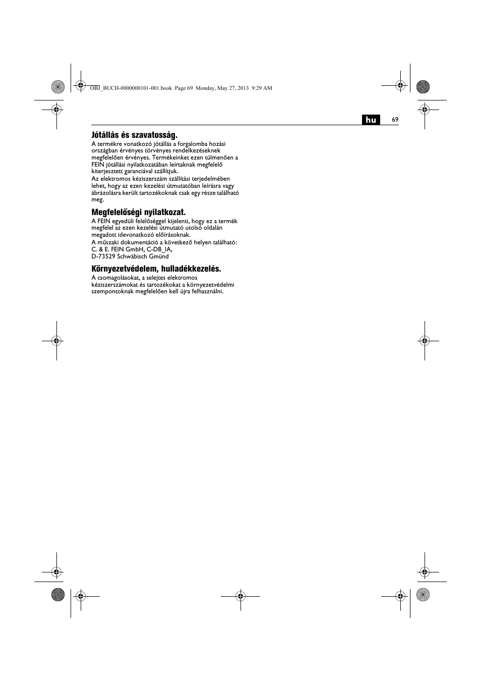 Fein BSS 2.0E User Manual | Page 69 / 138