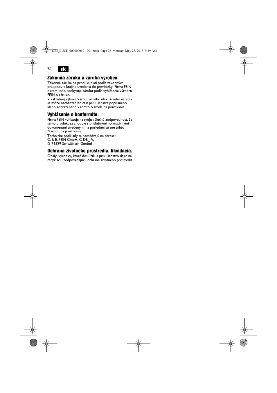 Fein BSS 2.0E User Manual | Page 76 / 138