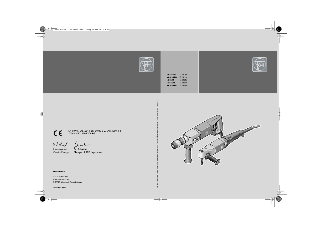 Fein ASzx-648-1 User Manual | 65 pages