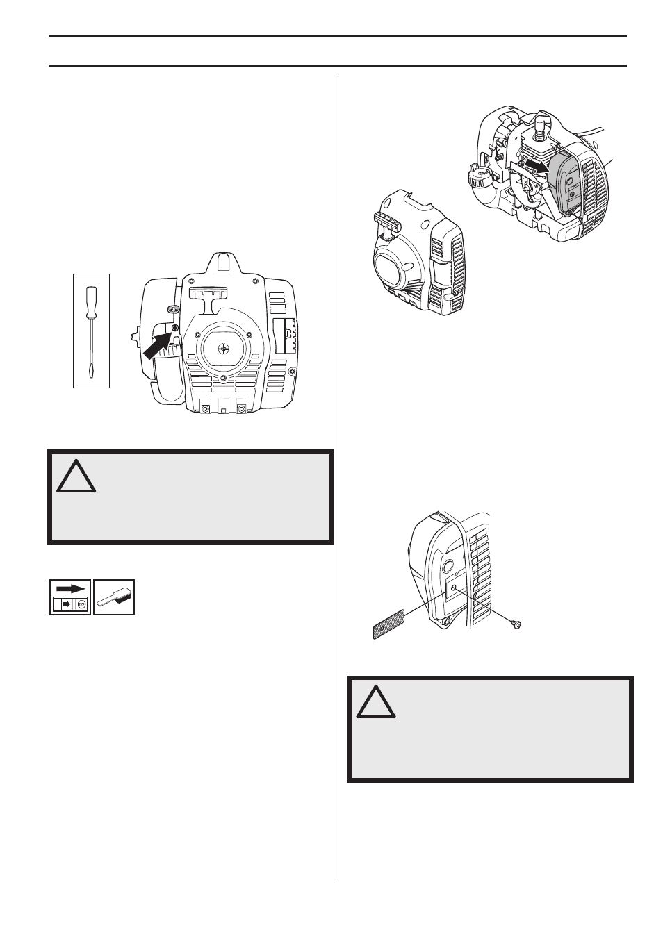 Kunnossapito, Kaasutin, Äänenvaimennin | Husqvarna 122LD User Manual | Page 105 / 642