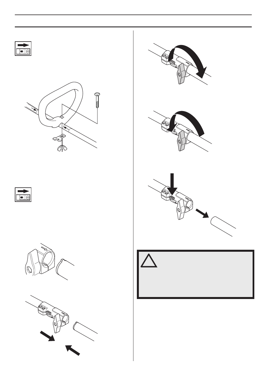 Montage, Montage des loophandgriffs, Montage der schneidausrüstung | Husqvarna 122LD User Manual | Page 120 / 642