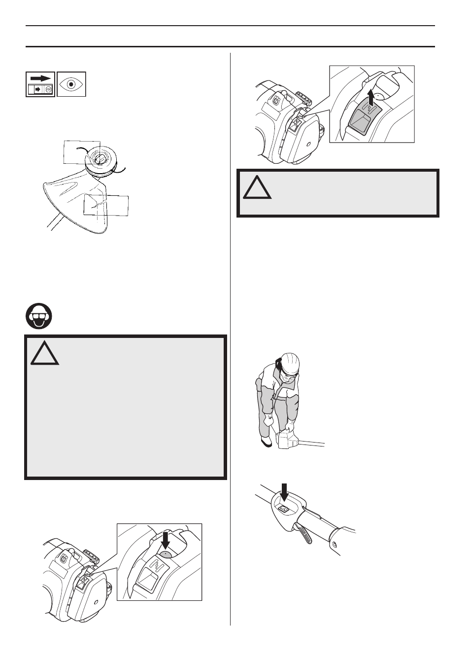 Starting and stopping, Check before starting | Husqvarna 122LD User Manual | Page 14 / 642