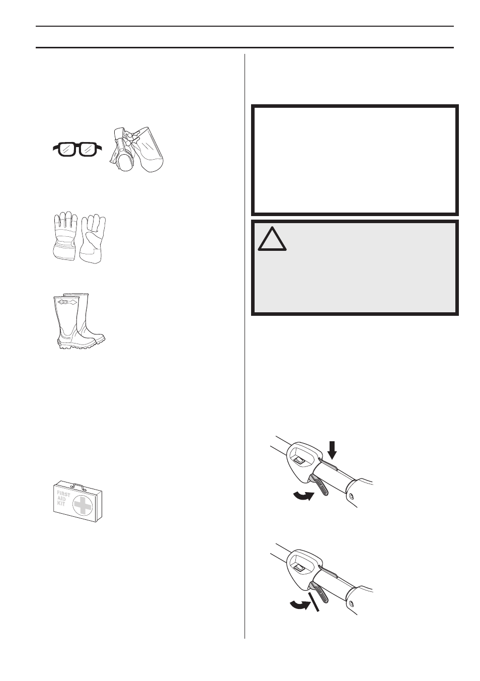 Instructions générales de sécurité, Équipement de sécurité de la machine | Husqvarna 122LD User Manual | Page 141 / 642