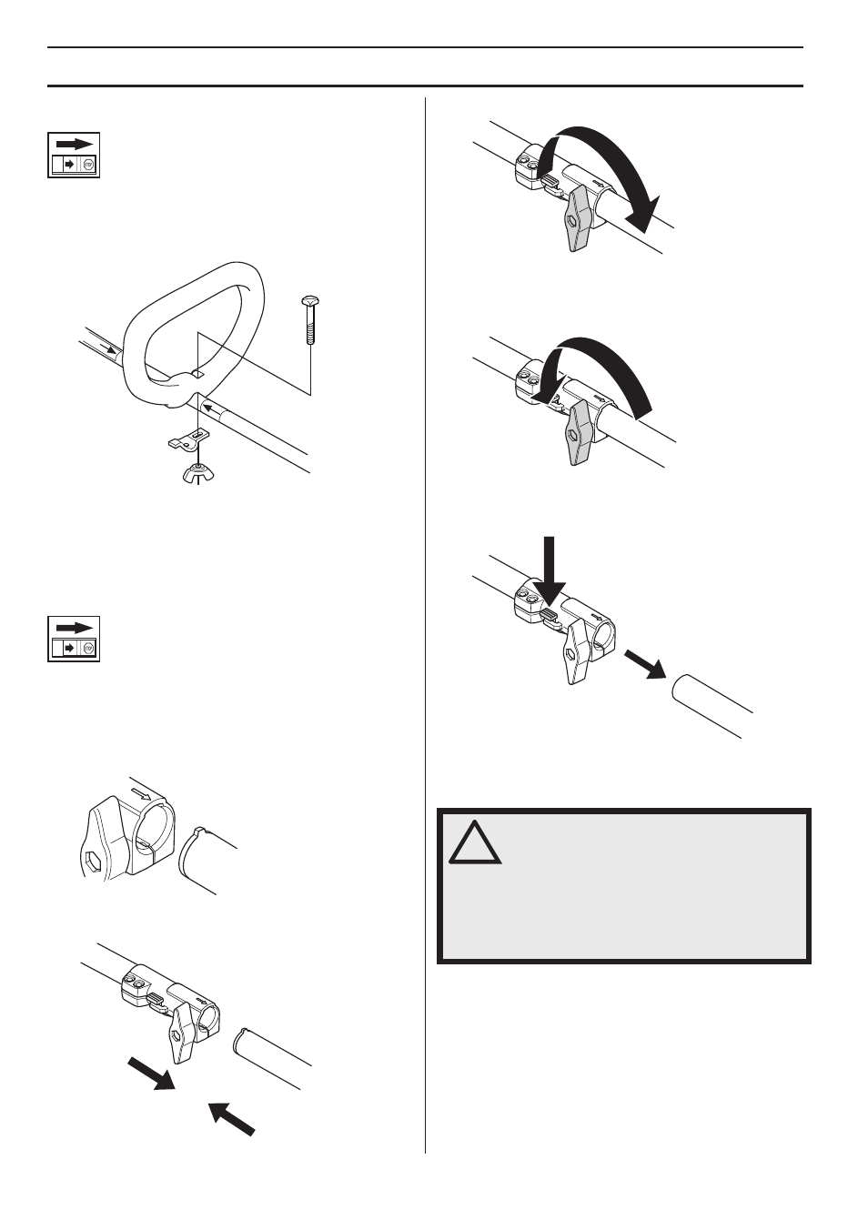 Montage, Montage de la poignée en boucle, Montage de l’équipement de coupe | Husqvarna 122LD User Manual | Page 144 / 642