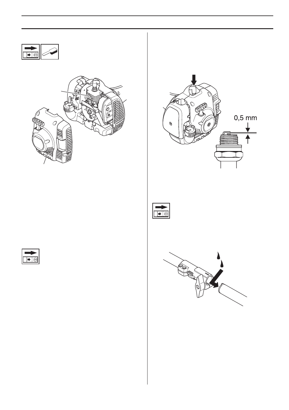 Onderhoud, Koelsysteem, Bougie | Deelbare steel | Husqvarna 122LD User Manual | Page 177 / 642