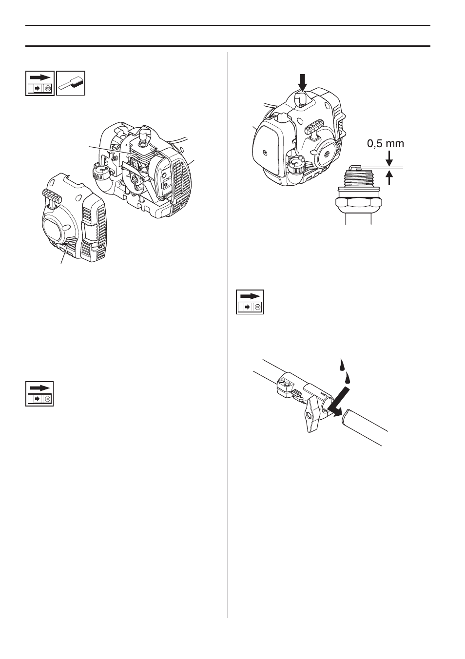 Maintenance, Cooling system, Spark plug | Two-piece shaft | Husqvarna 122LD User Manual | Page 18 / 642