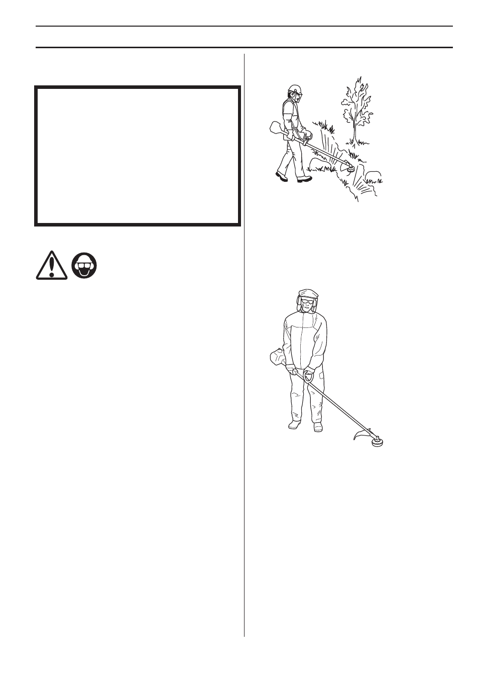 Técnica de trabajo, Instrucciones generales de trabajo, Reglas básicas de seguridad | Husqvarna 122LD User Manual | Page 197 / 642