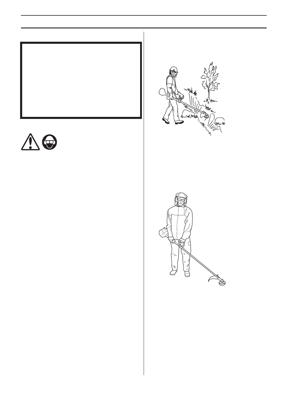 Técnica de trabalho, Instruções gerais de trabalho, Regras básicas de segurança | Husqvarna 122LD User Manual | Page 221 / 642