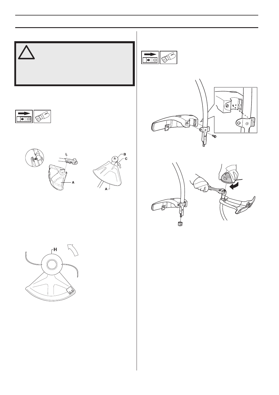 Montaggio | Husqvarna 122LD User Manual | Page 240 / 642