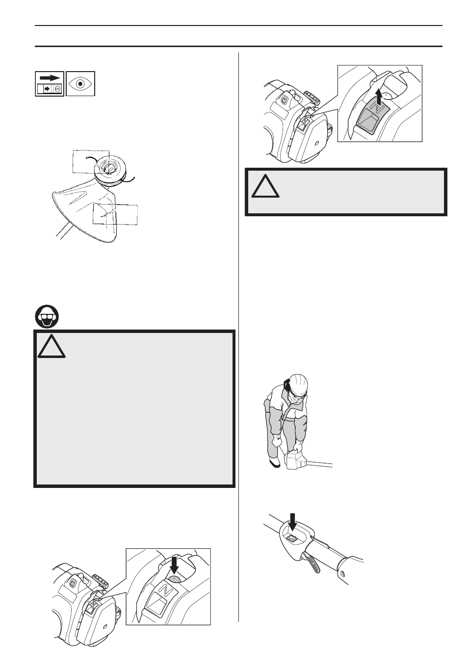 Avviamento e arresto, Controlli prima dell’avviamento | Husqvarna 122LD User Manual | Page 243 / 642