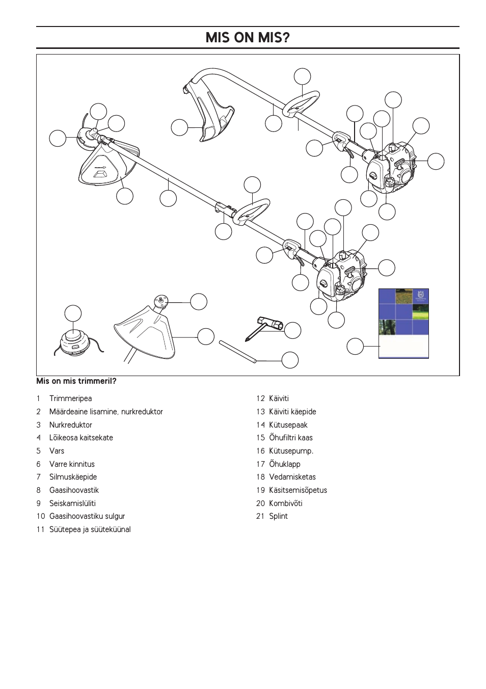 Mis on mis | Husqvarna 122LD User Manual | Page 257 / 642