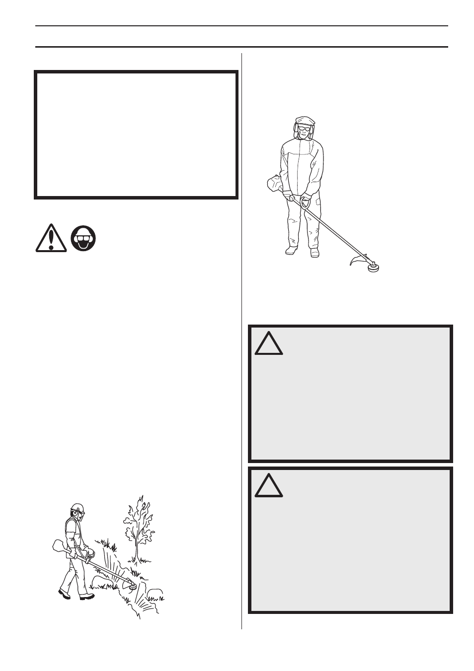 Arbetsteknik, Allmänna arbetsinstruktioner | Husqvarna 122LD User Manual | Page 37 / 642