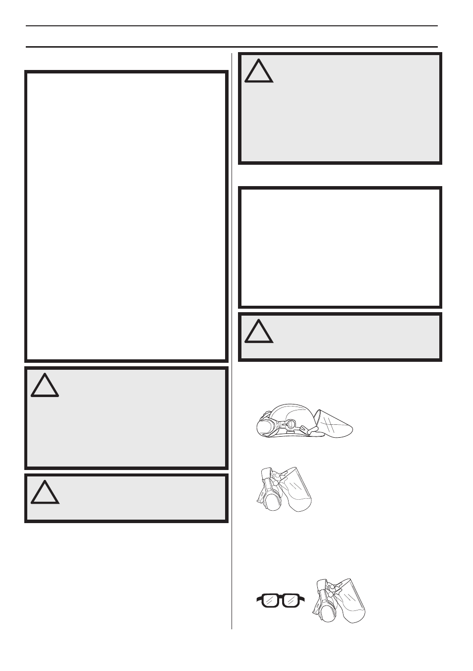 Generelle sikkerhedsinstruktioner, Vigtigt personligt beskyttelsesudstyr | Husqvarna 122LD User Manual | Page 50 / 642