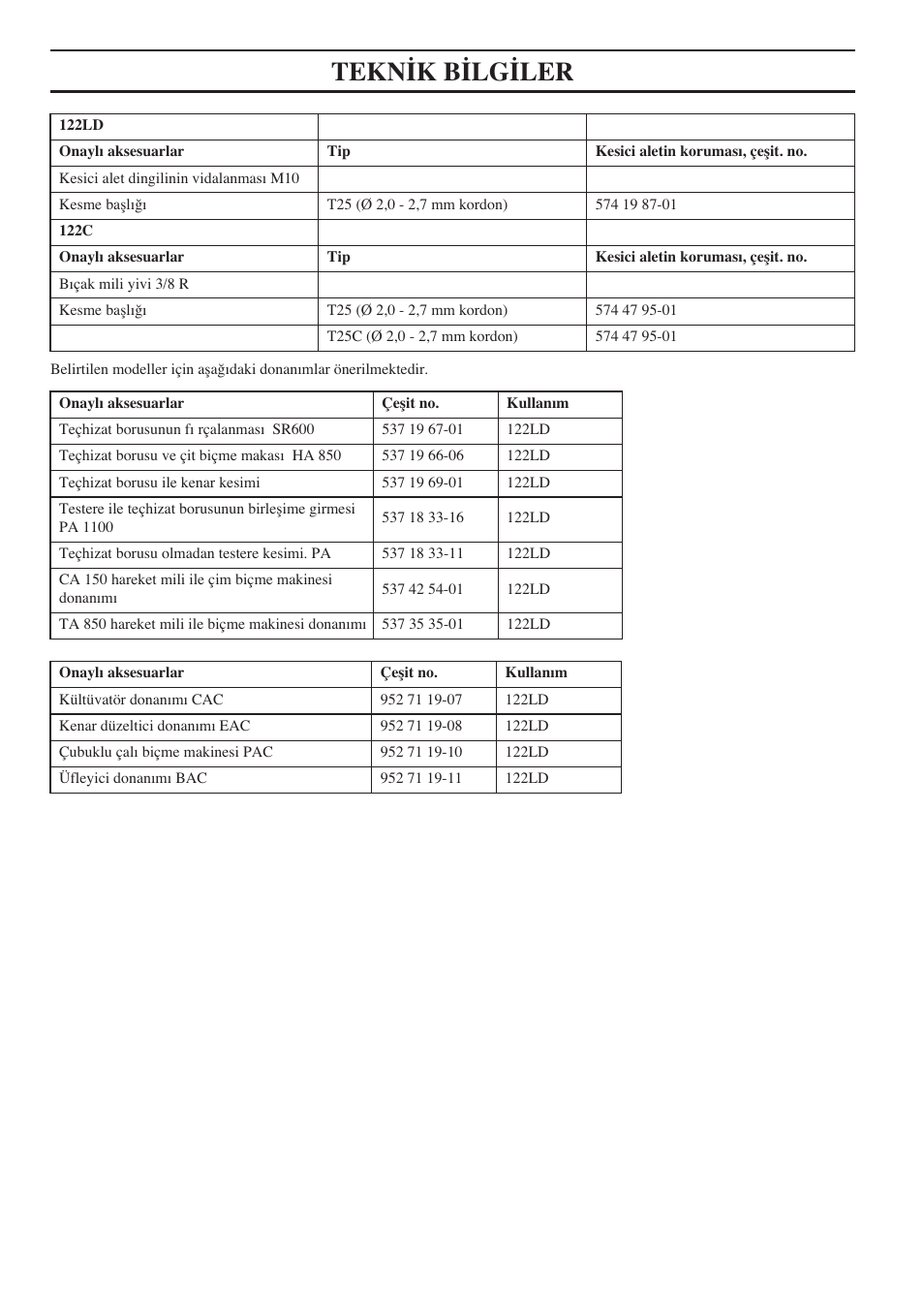 Tekn‹k b‹lg‹ler | Husqvarna 122LD User Manual | Page 540 / 642