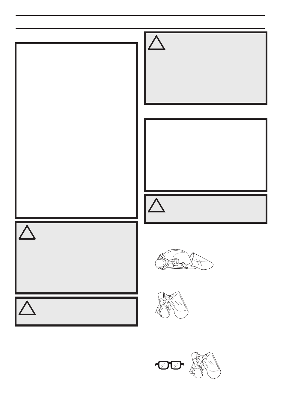 Generelle sikkerhetsinstruksjoner, Viktig personlig verneutstyr | Husqvarna 122LD User Manual | Page 72 / 642