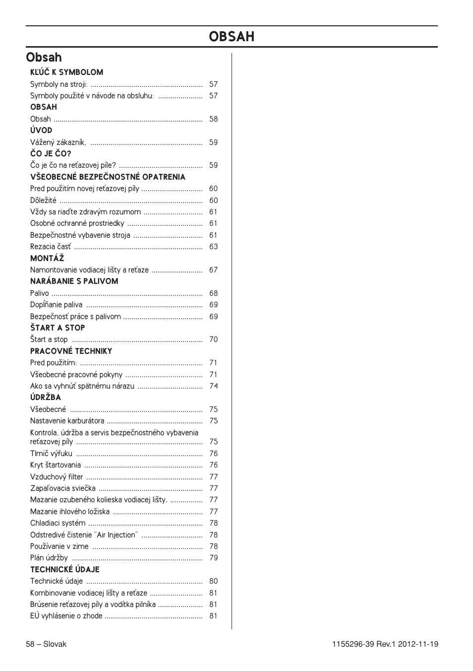 Husqvarna 135E User Manual | Page 58 / 382