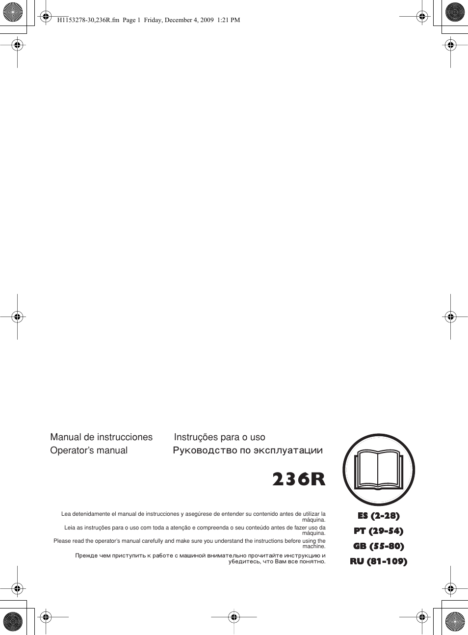 Husqvarna 236 User Manual | 120 pages