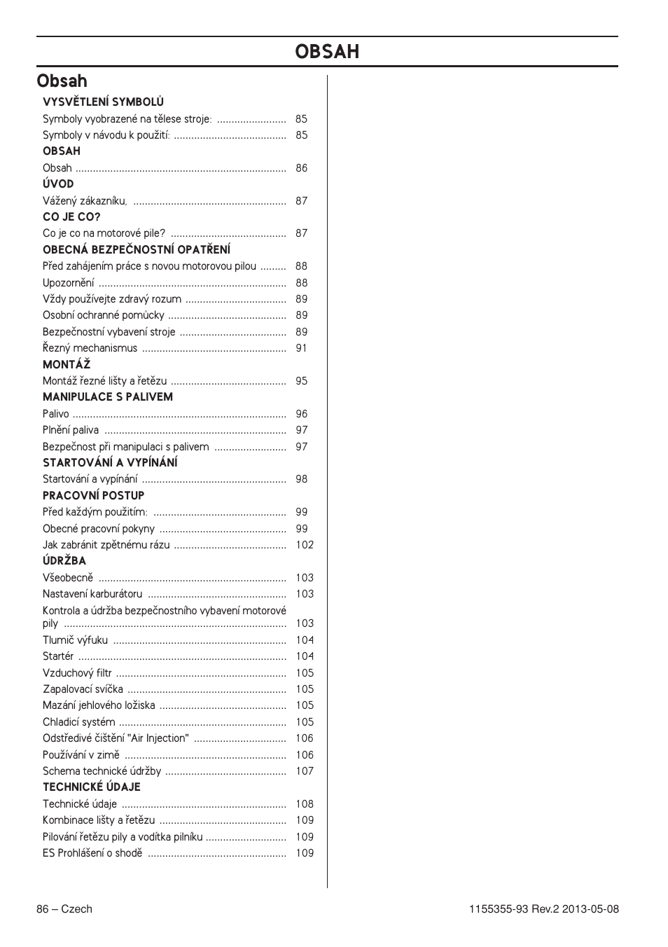 Husqvarna 440eII User Manual | Page 86 / 366