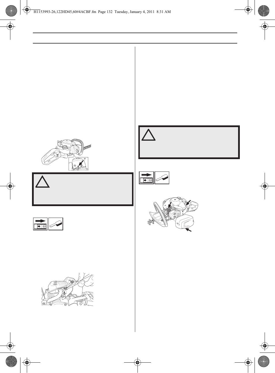 Onderhoud, Carburateur, Geluiddemper | Koelsysteem | Husqvarna 122HD60 User Manual | Page 132 / 532